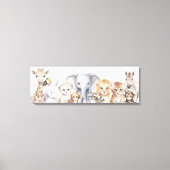 Toile Aquarelle Cute Safari Jungle Baby Animaux (Recto)