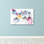 Toile Aquarelle Daisy Canvas Imprimer (Insitu (Plancher de Bois))