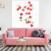 Toile Aquarelle de cerises rouges (Insitu(Salon))