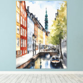 Toile Aquarelle de Copenhague (Insitu (Plancher de Bois))