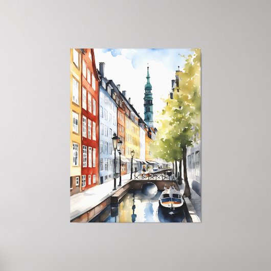 Toile Aquarelle de Copenhague (Recto)