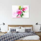 Toile Aquarelle de fleur de Stargazer Lily - wb 02 (Insitu(Chambre))