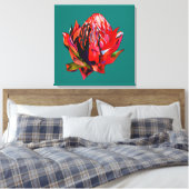 Toile Aquarelle de fleurs indigènes de Waratah (Insitu(Chambre))
