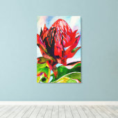 Toile Aquarelle de fleurs indigènes de Waratah (Insitu (Plancher de Bois))