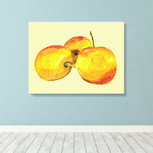 Toile Aquarelle de fruit jaune perruque (Insitu (Plancher de Bois))