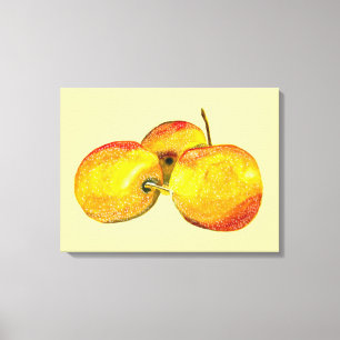Toile Aquarelle de fruit jaune perruque