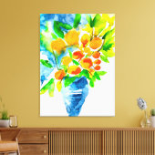 Toile Aquarelle de fruits d'art kumquat orange (Insitu(Salon))