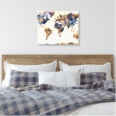 Toile Aquarelle de la carte mondiale (Insitu(Chambre))