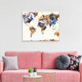 Toile Aquarelle de la carte mondiale (Insitu(Salon))