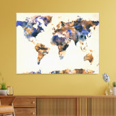 Toile Aquarelle de la carte mondiale (Insitu(Salon))