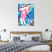 Toile Aquarelle de méduse art océanique (Insitu(Chambre))