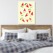 Toile Aquarelle de pastèque fruit mignon (Insitu(Chambre))