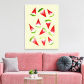 Toile Aquarelle de pastèque fruit mignon (Insitu(Salon))