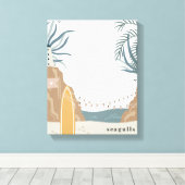 Toile Aquarelle de plage de mouettes (Insitu (Plancher de Bois))