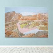 Toile Aquarelle de plage perdue Imprimer (Insitu (Plancher de Bois))