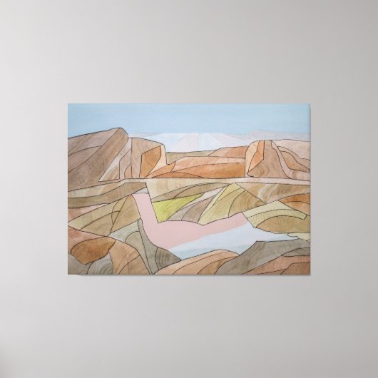 Toile Aquarelle de plage perdue Imprimer (Recto)
