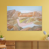 Toile Aquarelle de plage perdue Imprimer (Insitu(Salon))