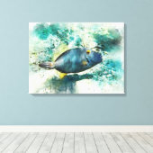 Toile Aquarelle de poisson tropical hawaïen Hawaï (Insitu (Plancher de Bois))