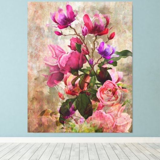 Toile Aquarelle de style vintage (Insitu (Plancher de Bois))