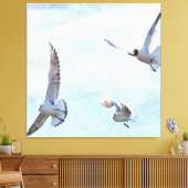 Toile Aquarelle de trois mouettes (Insitu(Salon))