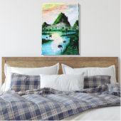 Toile Aquarelle des monts Sumatra (Insitu(Chambre))