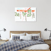Toile Aquarelle des vignes aux raisins | France (Insitu(Chambre))