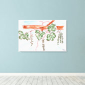 Toile Aquarelle des vignes aux raisins | France (Insitu (Plancher de Bois))