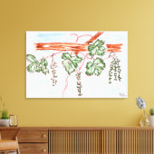 Toile Aquarelle des vignes aux raisins | France (Insitu(Salon))