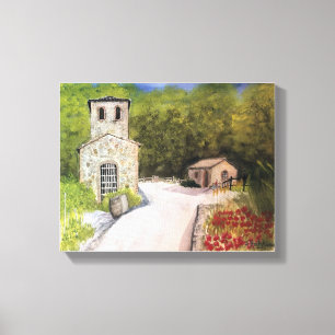 TOILE AQUARELLE D'ÉTABLISSEMENT VINICOLE DE NAPA VALLEY