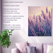 Toile Aquarelle du champ Plante de lavande