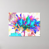 Toile Aquarelle étonnante Rainbow Cactus Dahlia (Recto)