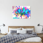 Toile Aquarelle étonnante Rainbow Cactus Dahlia (Insitu(Chambre))