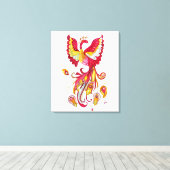 Toile Aquarelle Firebird ou Phoenix Imaginaire Créature (Insitu (Plancher de Bois))