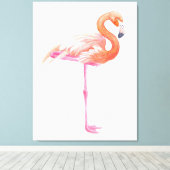 Toile Aquarelle flamant rose (Insitu (Plancher de Bois))