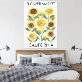 Toile Aquarelle Fleur de tournesol Floral (Insitu(Chambre))