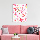 Toile Aquarelle Fleur Sauvage Moderne (Insitu(Salon))