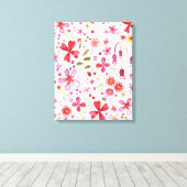 Toile Aquarelle Fleur Sauvage Moderne (Insitu (Plancher de Bois))