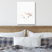 Toile Aquarelle Fleurie Agneau Bébé (Insitu(Chambre))