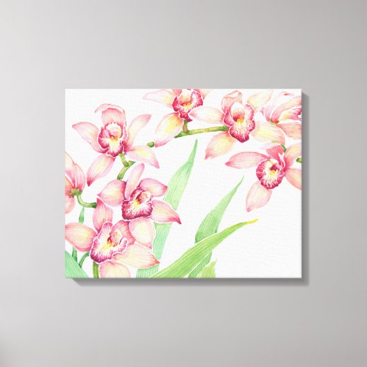 Toile Aquarelle Fleurs roses (Recto)
