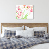 Toile Aquarelle Fleurs roses (Insitu(Chambre))