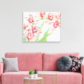 Toile Aquarelle Fleurs roses (Insitu(Salon))