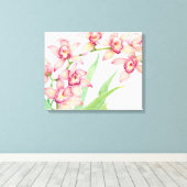 Toile Aquarelle Fleurs roses (Insitu (Plancher de Bois))