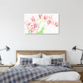 Toile Aquarelle Fleurs roses (Insitu(Chambre))