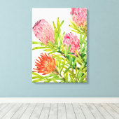 Toile Aquarelle Fleurs tropicales (Insitu (Plancher de Bois))