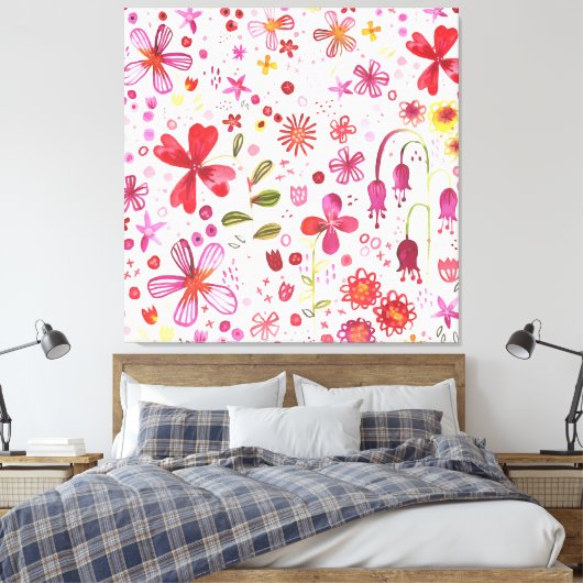 Toile Aquarelle florale moderne (Insitu(Chambre))