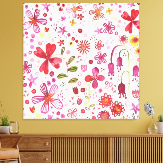 Toile Aquarelle florale moderne (Insitu(Salon))