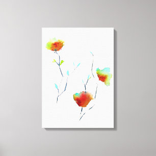 Toile Aquarelle florale moderne d'art Abstrait