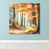 Toile Aquarelle Forêt d'automne : Art d'automne (Insitu (Plancher de Bois))
