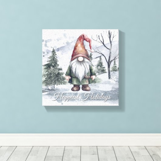 Toile Aquarelle Gnome (Insitu (Plancher de Bois))