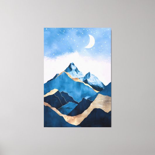 Toile Aquarelle Golden Celestial Peaks (Recto)